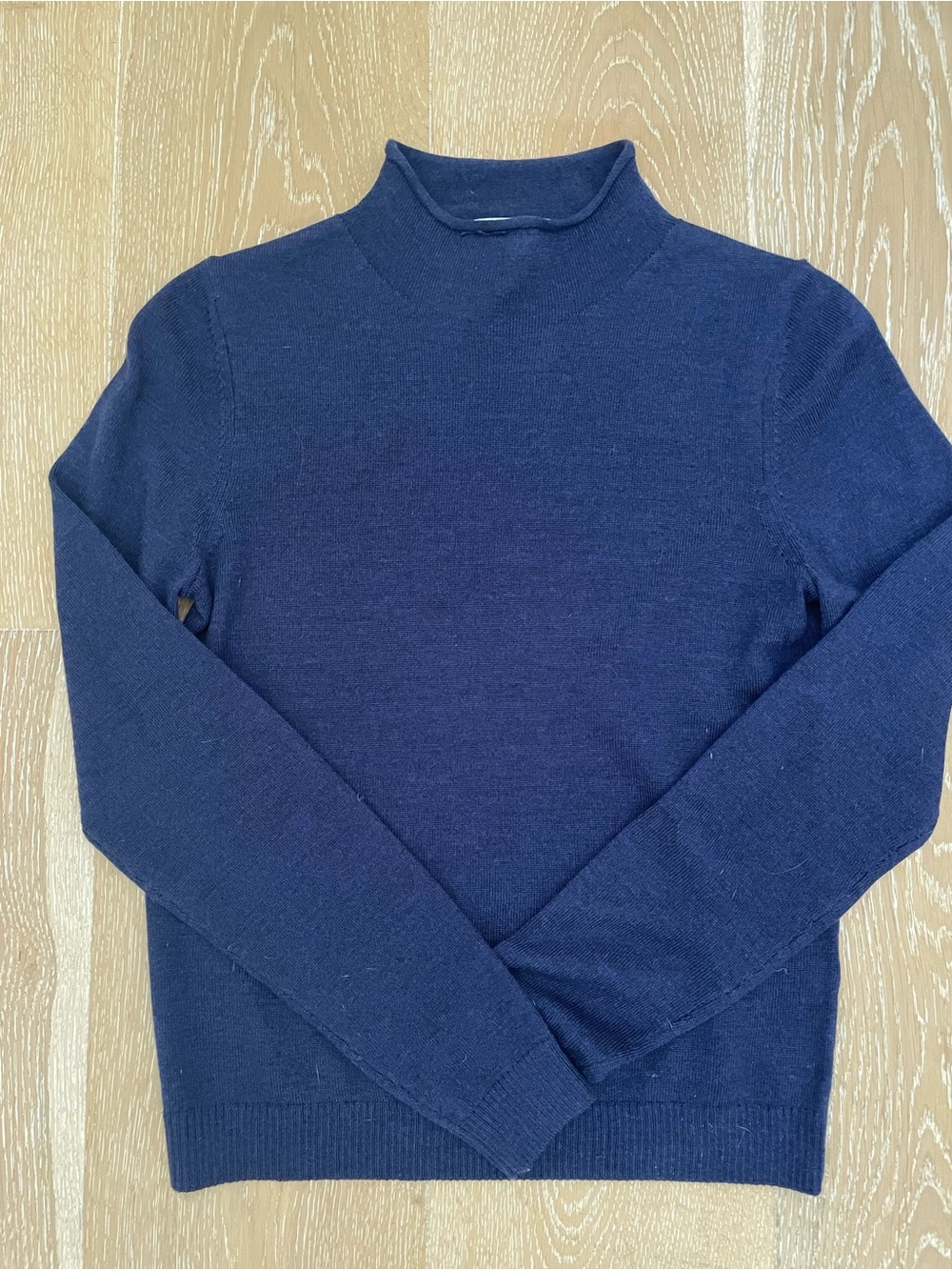 Aritzia Navy Turtleneck Sweater